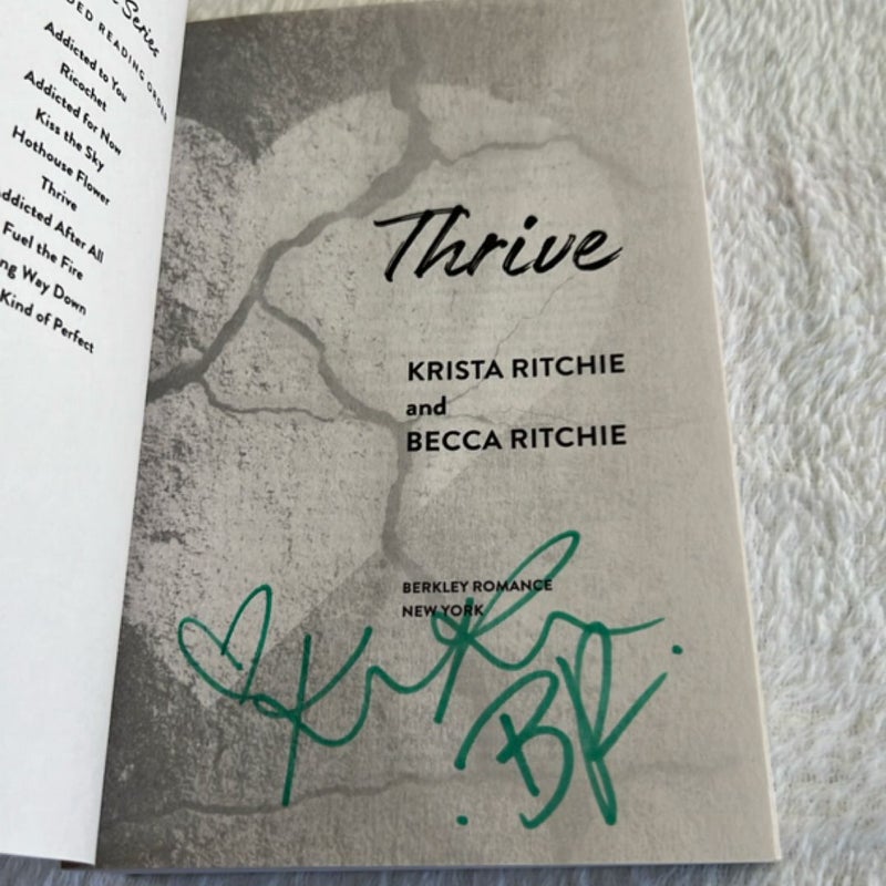 Thrive - SIGNED + bookmark 