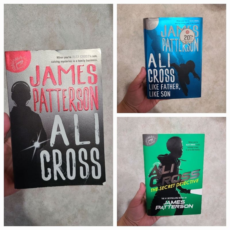 Ali Cross Detective Trio by James Patterson (3 Books) Like New Condition Trilogy
