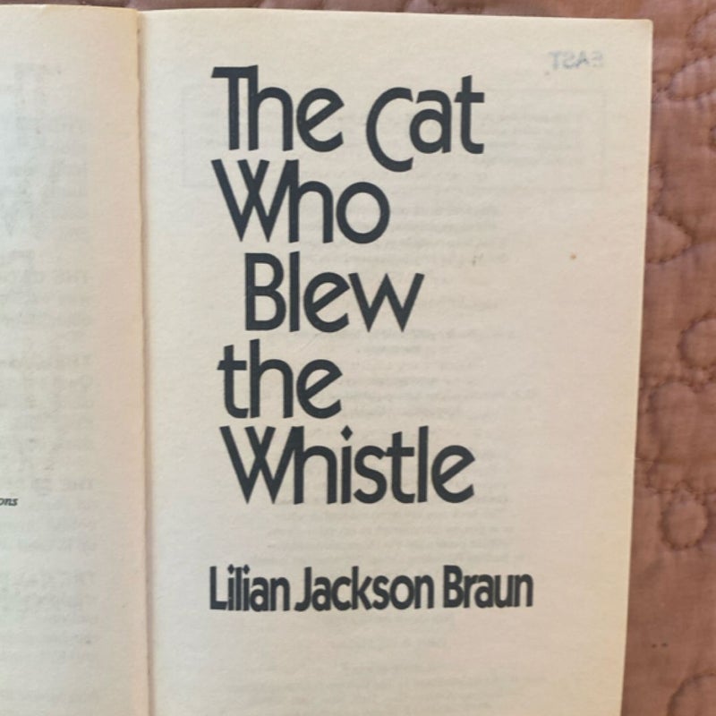 The Cat Who Blew the Whistle