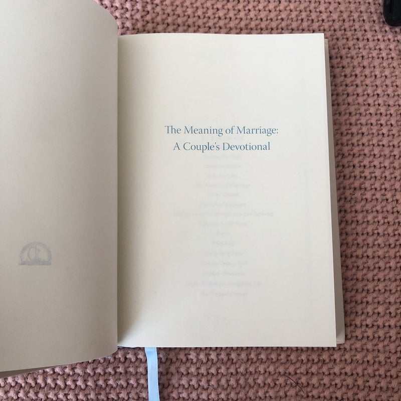 The Meaning of Marriage: a Couple's Devotional