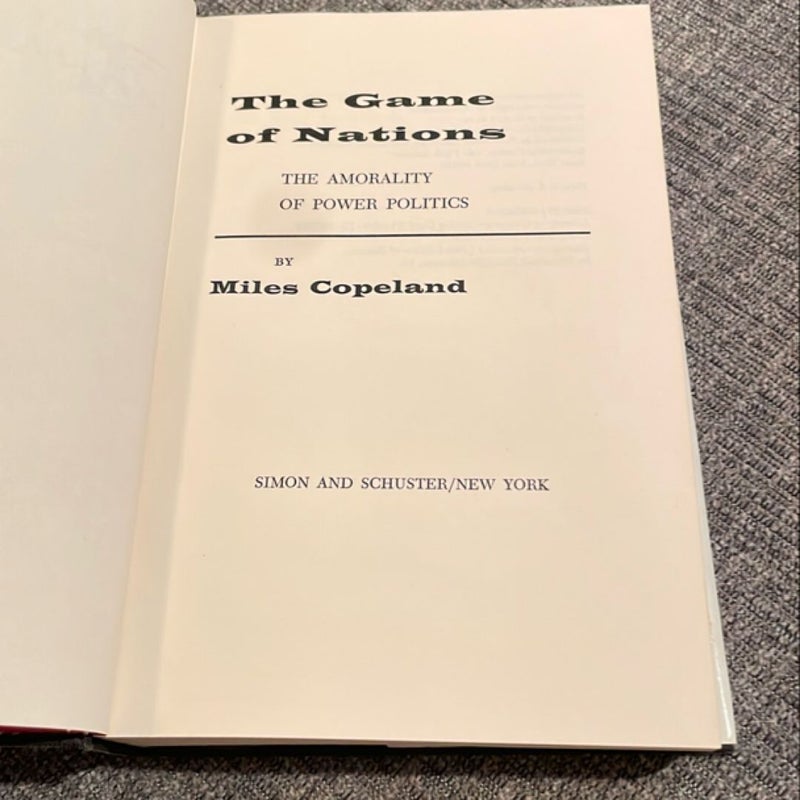 The Game of Nations (1970 First US Edition)