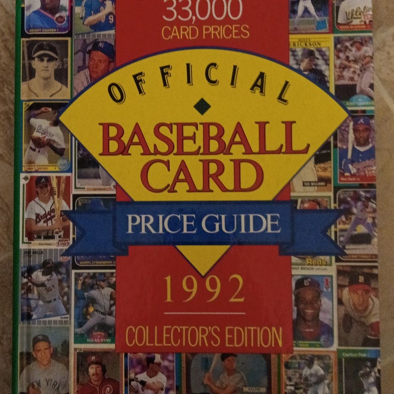 Official Baseball Card Price Guide 1992 collectors Edition