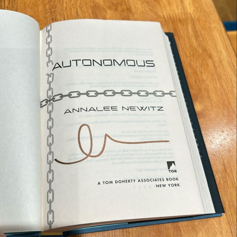 Signed 1st Ed /1st * Autonomous