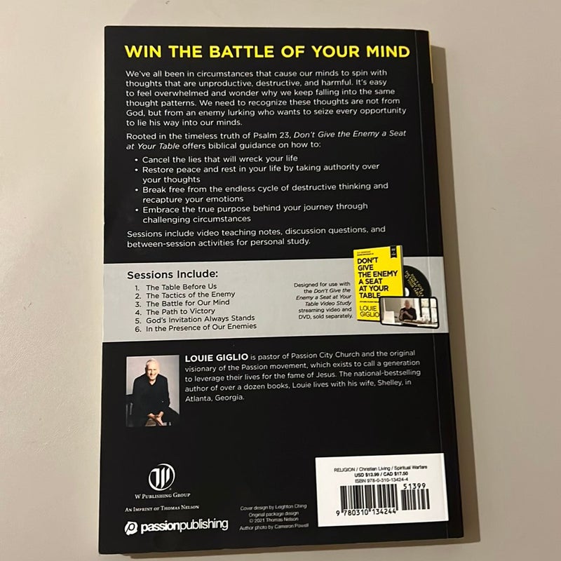 Don't Give the Enemy a Seat at Your Table Bible Study Guide
