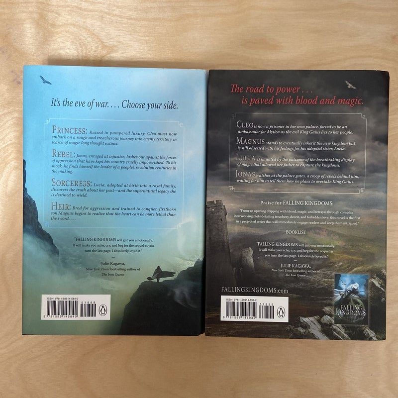 Falling Kingdoms Complete (6) Hardcover Book Series (All First Editions First Printings)