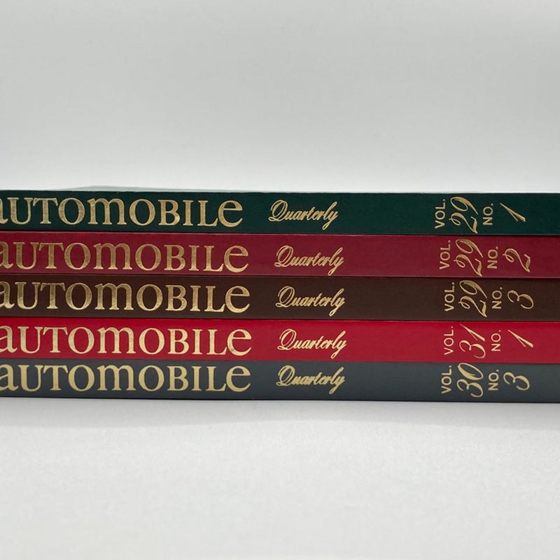 Automobile Quarterly Volume 29 No. 1-3 & Volume 30 No. 1 & 3 Hardcover