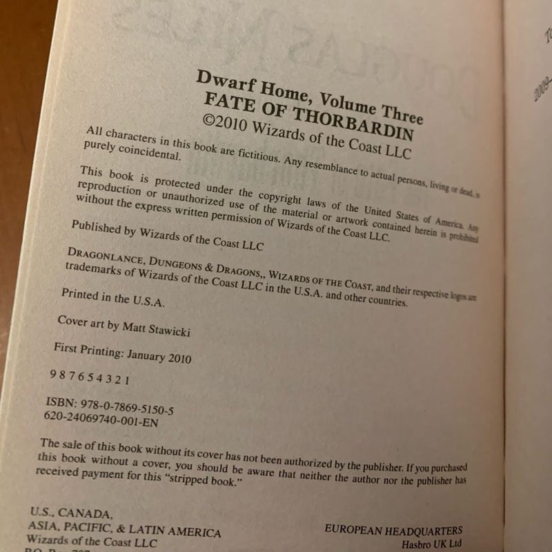 DragonLance: Complete Dwarf Home Trilogy Set: The Secret of Pax Tharkas, The Heir of Kayolin, The Fate of Thorbardin, All First Edition First Printing