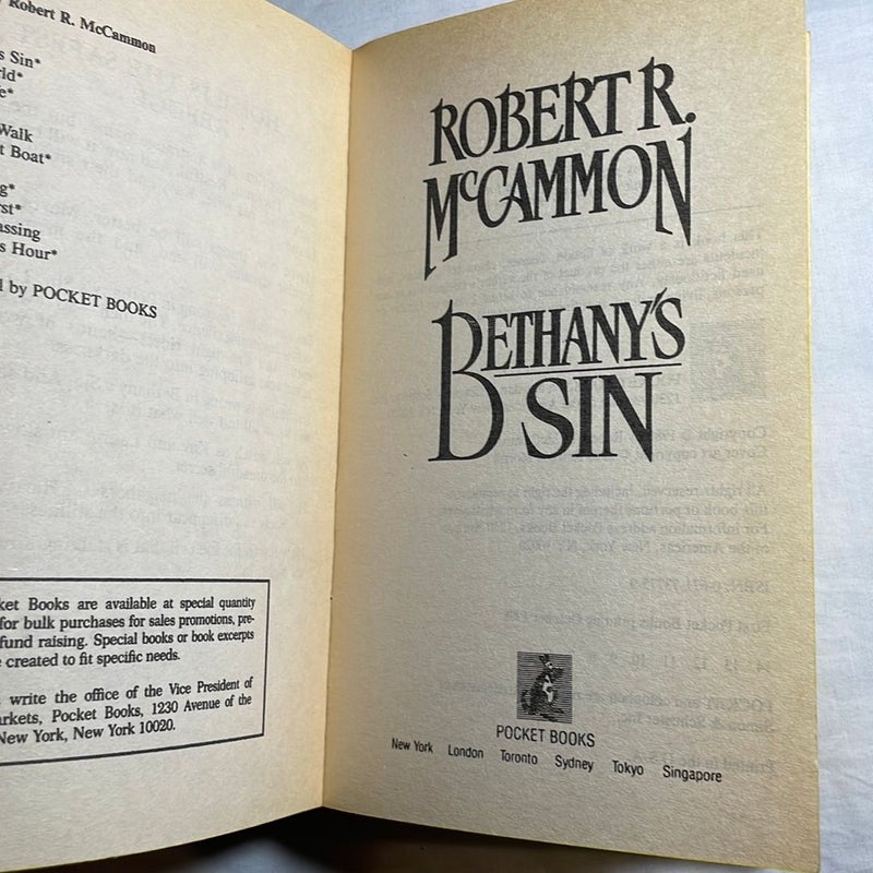 Bethany’s Sin