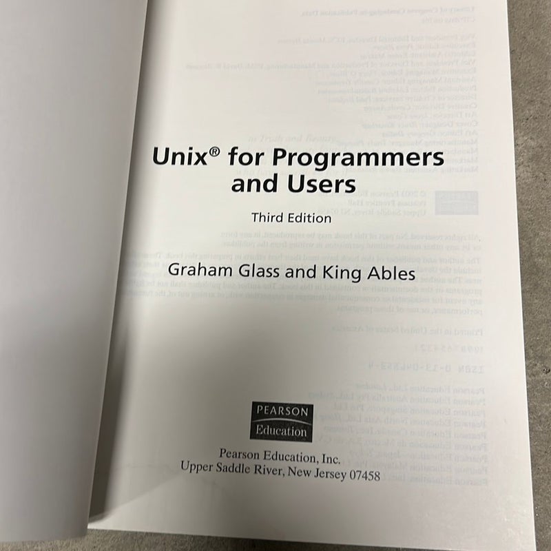 UNIX for Programmers and Users
