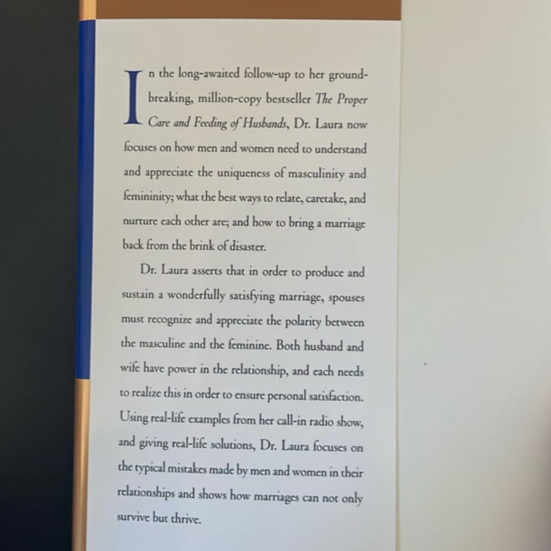 The Proper Care and Feeding of Marriage