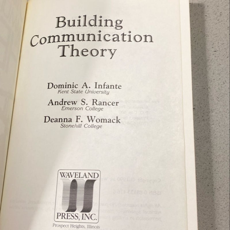Building Communication Theory