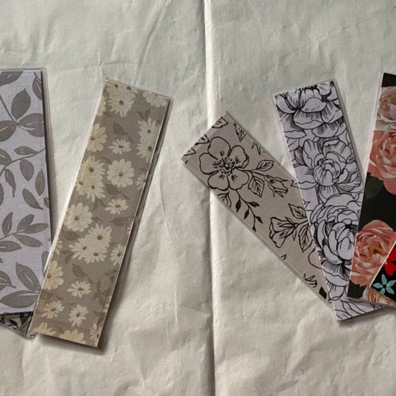 2 Handmade Laminated Bookmarks 