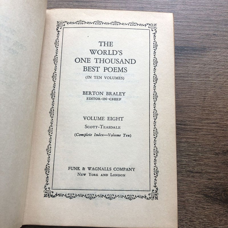 The World’s One Thousand Best Poems