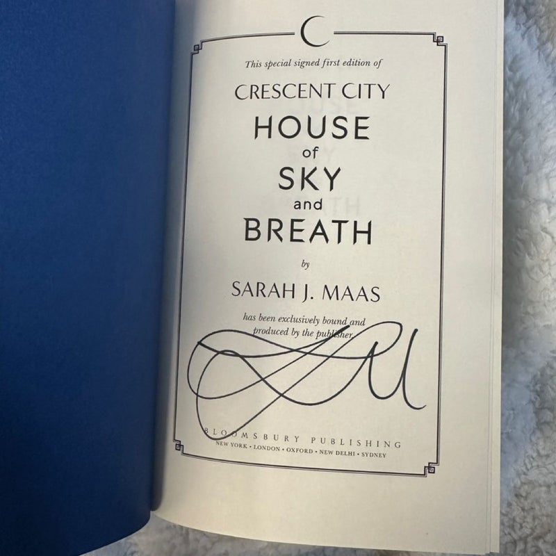 house of sky and breath UK signed edition