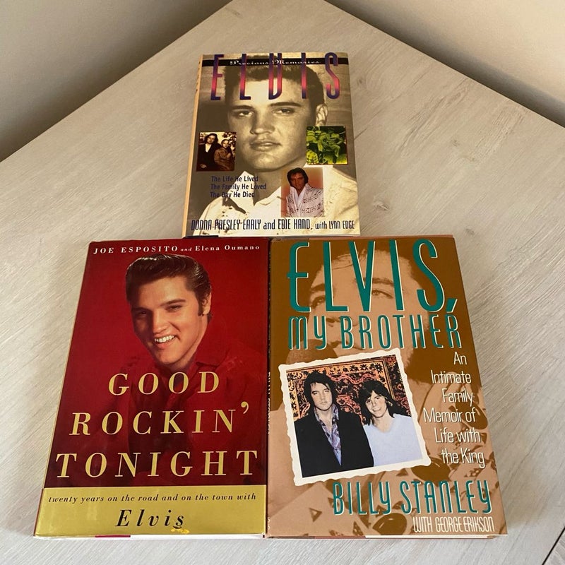 Lot of Three (3) Elvis Presley Hardback Books 1st Editions Biography