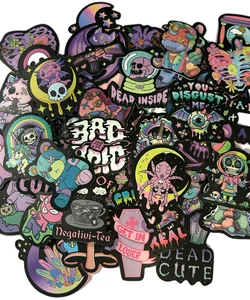 Pack of 50 Goth Kawaii Stickers