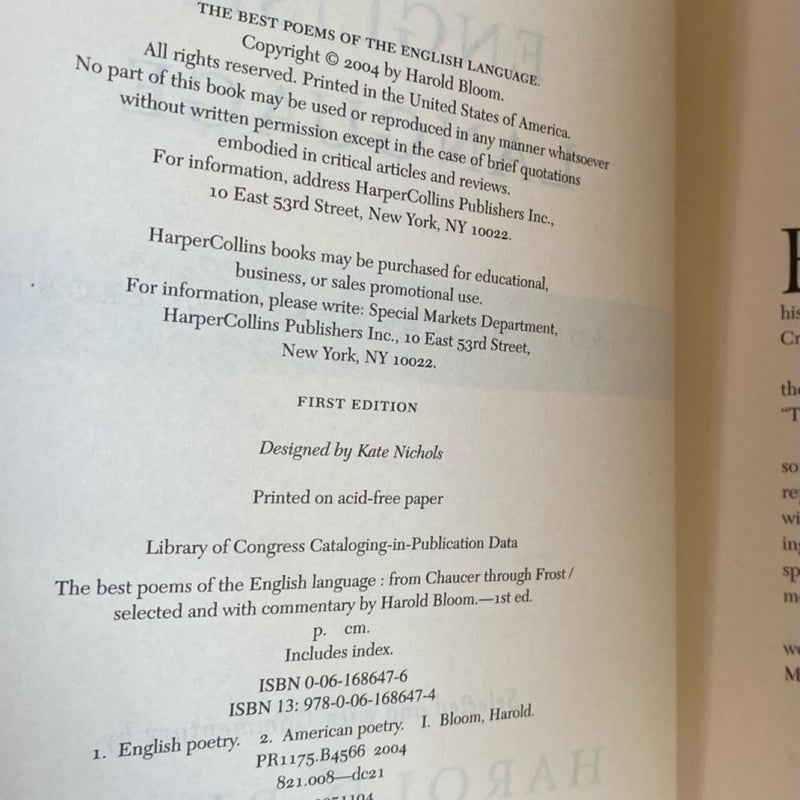 The Best Poems of the English Language