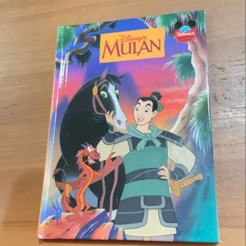 Disney Mulan  set of 2 children’s vintage hardcover books .