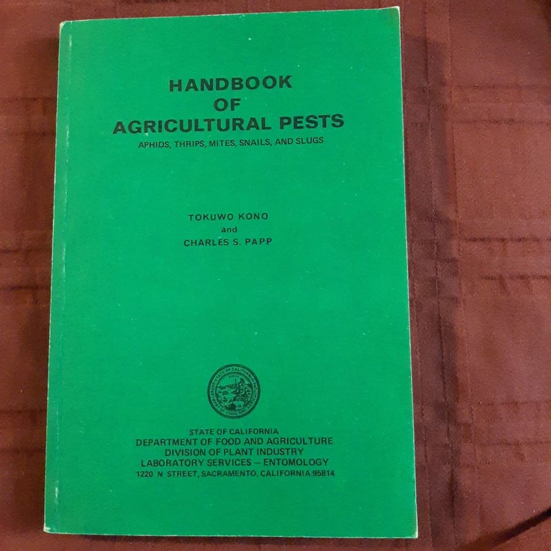 Handbook of agricultural pests