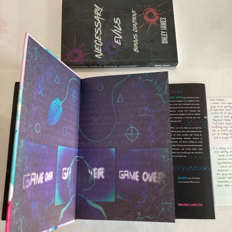 Paladin Obsidian Flmae Crate SIGNED Special Edition + Necessary Evils w/ Bookmarks & Book Sleeve