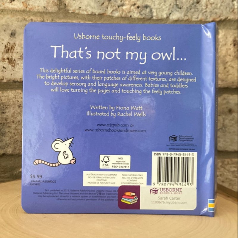 That’s Not My Owl…