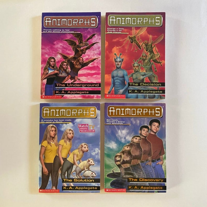 Animorphs: The Invasion; The Visitor; The Forgotten; The Escape; The Underground; The Decision; The Discovery; The Solution