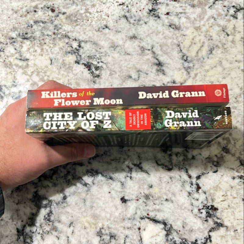 Lot of 2 David Grann: The Lost City of Z/Killers of the Flower Moon