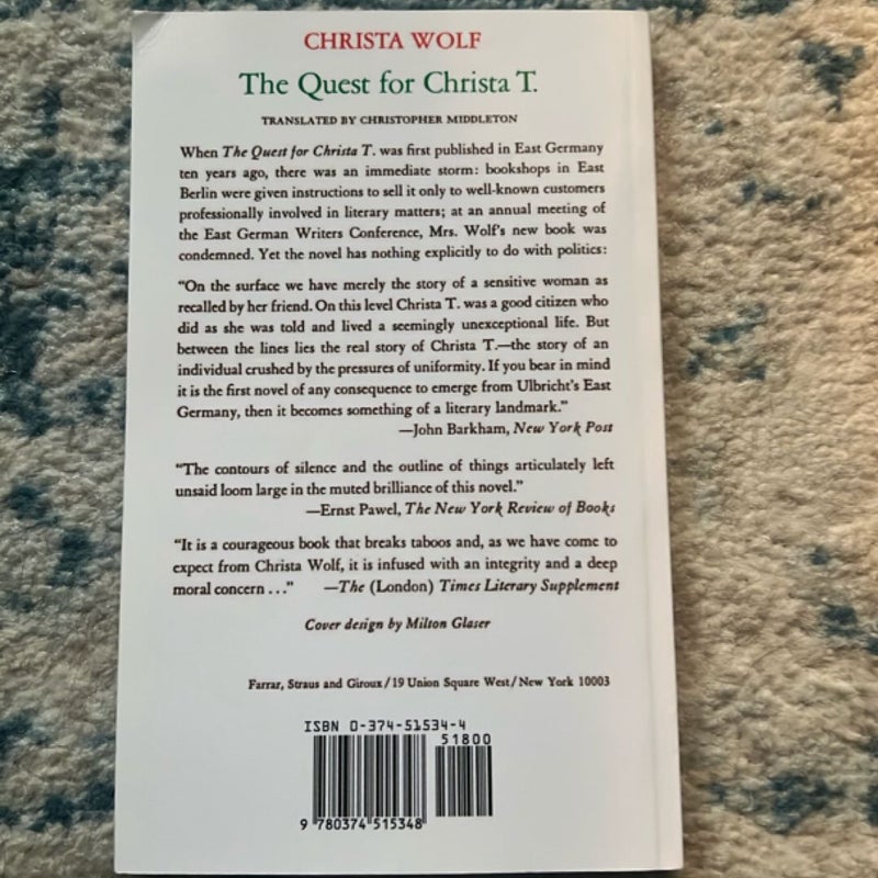 The Quest for Christa T.