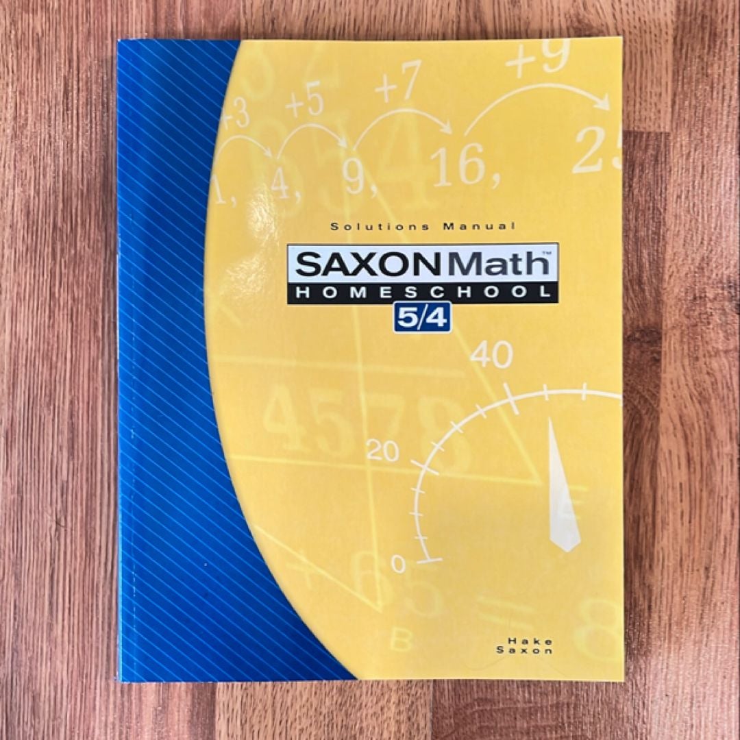 Saxon Math 5/4 Homeschool