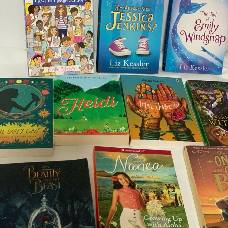 Bulk summer reading books for girls, Lot of 10 Girls Chapter Books (8-12 years) 