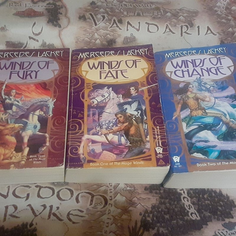The Mage Winds trilogy Winds of Fate Change Fury