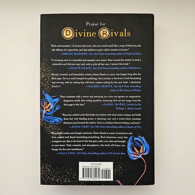 Divine Rivals SIGNED Rebecca Ross FIRST Edition (Letters of Enchantment Duology)