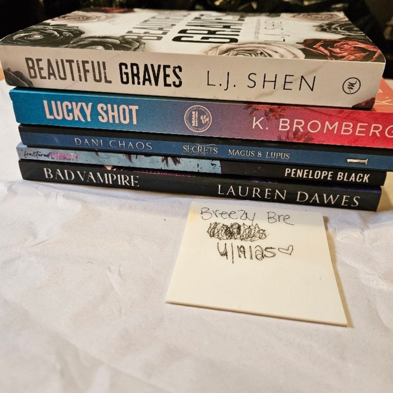 Beautiful graves, lucky shot, etc 