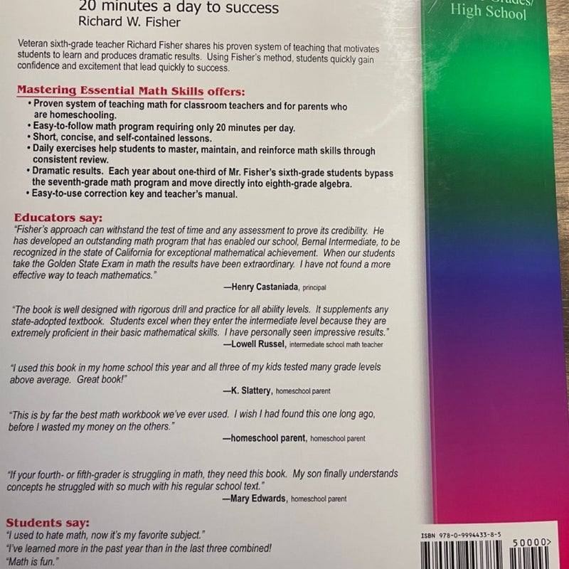 Mastering Essential Math Skills Book 2