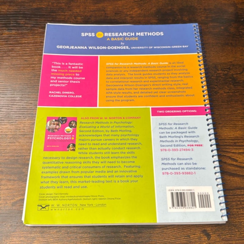 SPSS for Research Methods