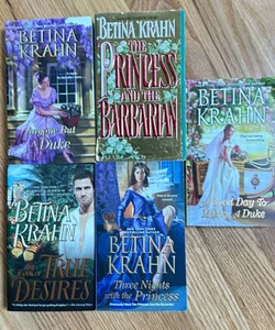 Lot of  5 paperback books The Book of True Desires plus 4 more by Betina Krahn