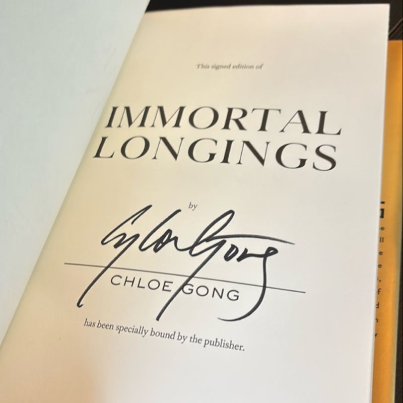 Immortal Longings Barnes and Noble Signed Edition