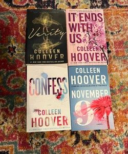 Colleen Hoover VG PB Book Lot Of 4 It Ends With Us, Confess, Verity, November 9