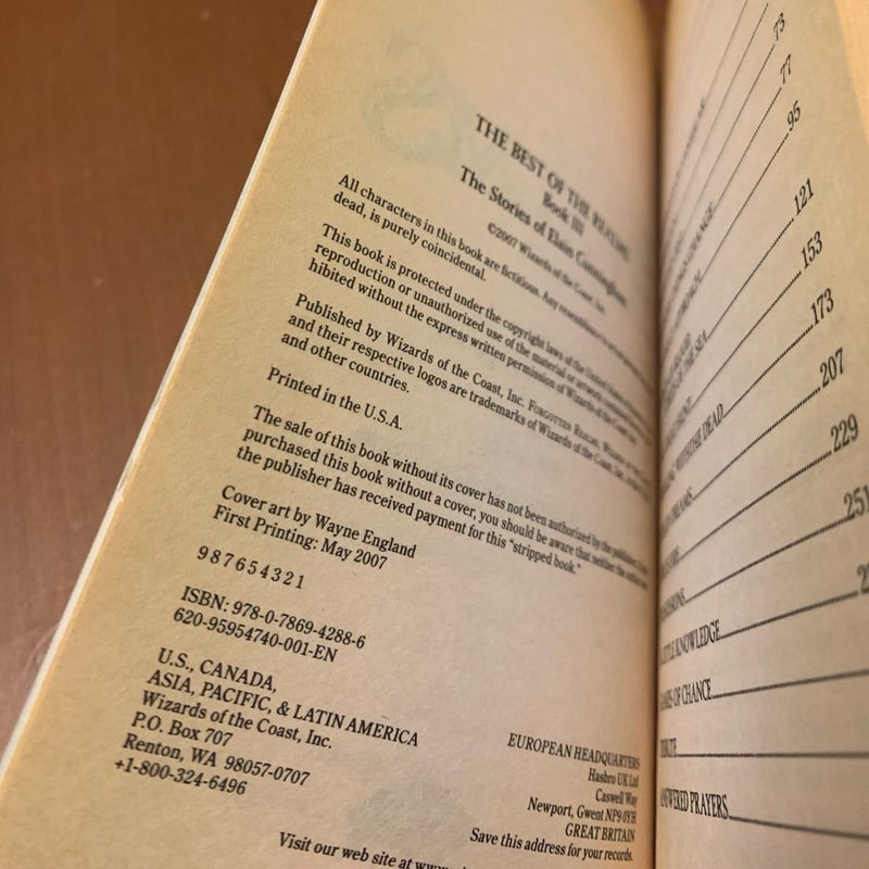 The Best of the Realms Book 3, Forgotten Realms Anthology, First Edition First Printing