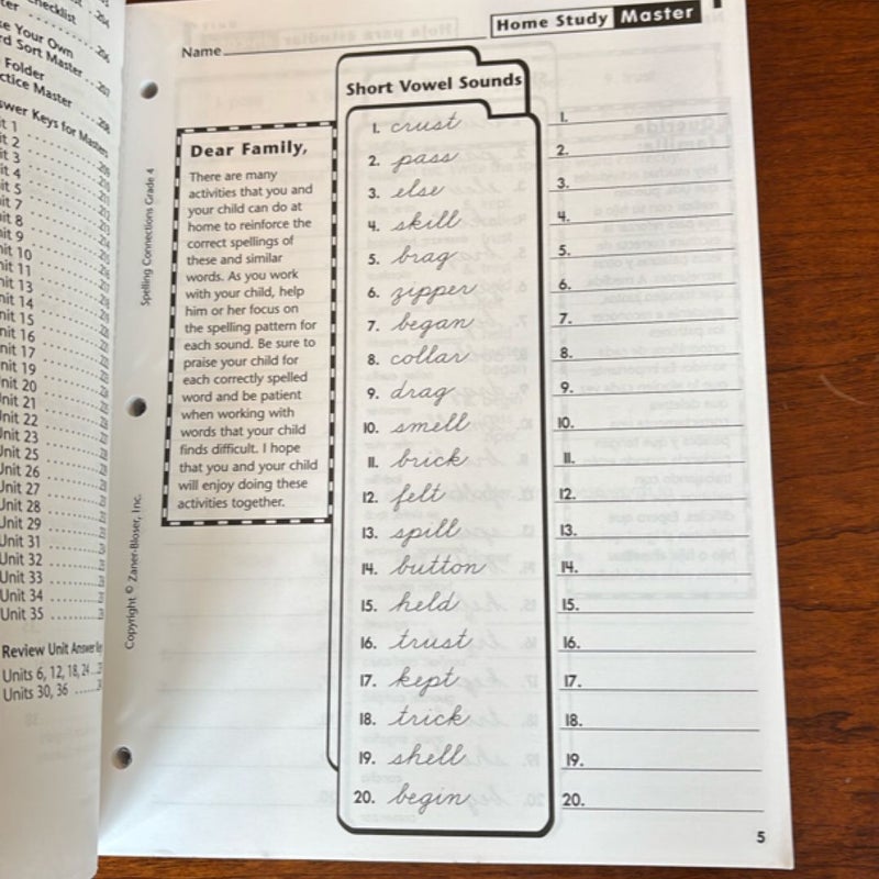 Spelling Connections