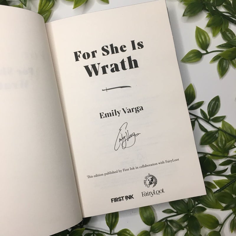 For She is Wrath SIGNED FairyLoot Exclusive 