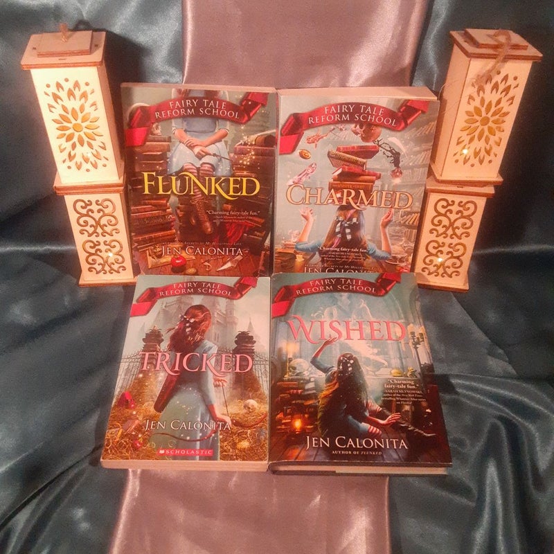 4 Fairy Tale Reform School books Flunked, Charmed, Tricked, Wished by Jen Calonita
