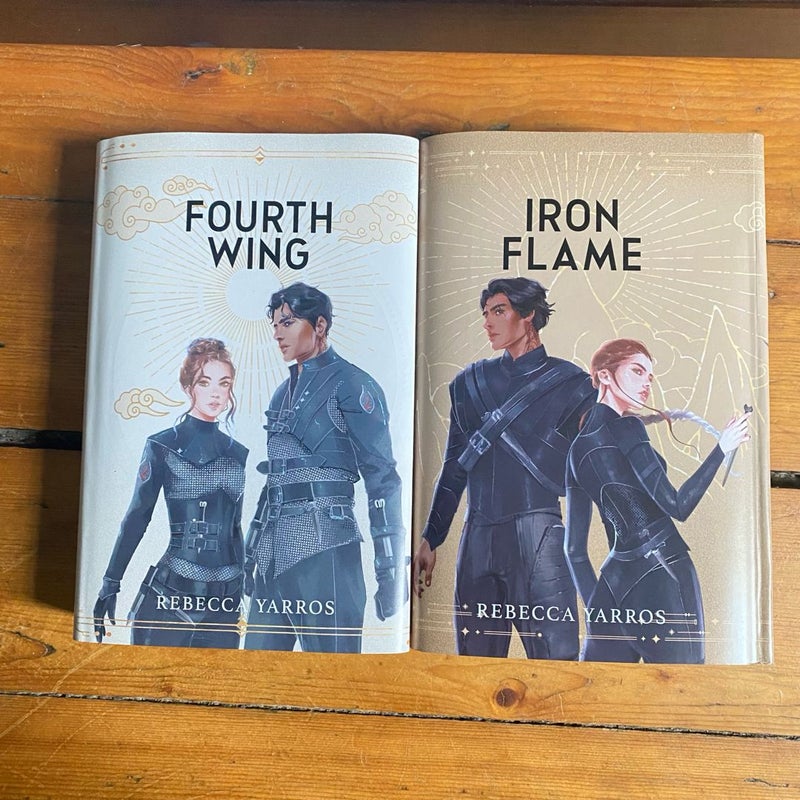 Fourth Wing and Iron Flame Fairyloot Special Edition Hardbacks with Sprayed Edges and Artwork