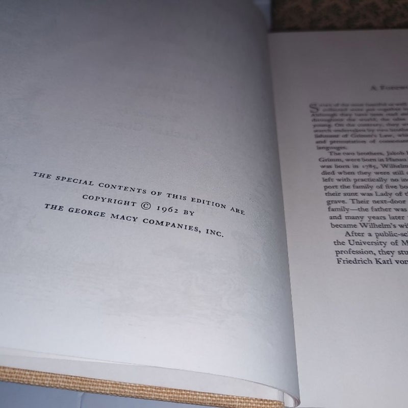 Grimm's Fairy Tales Volume 1 & 2 1962 The Heritage Press
