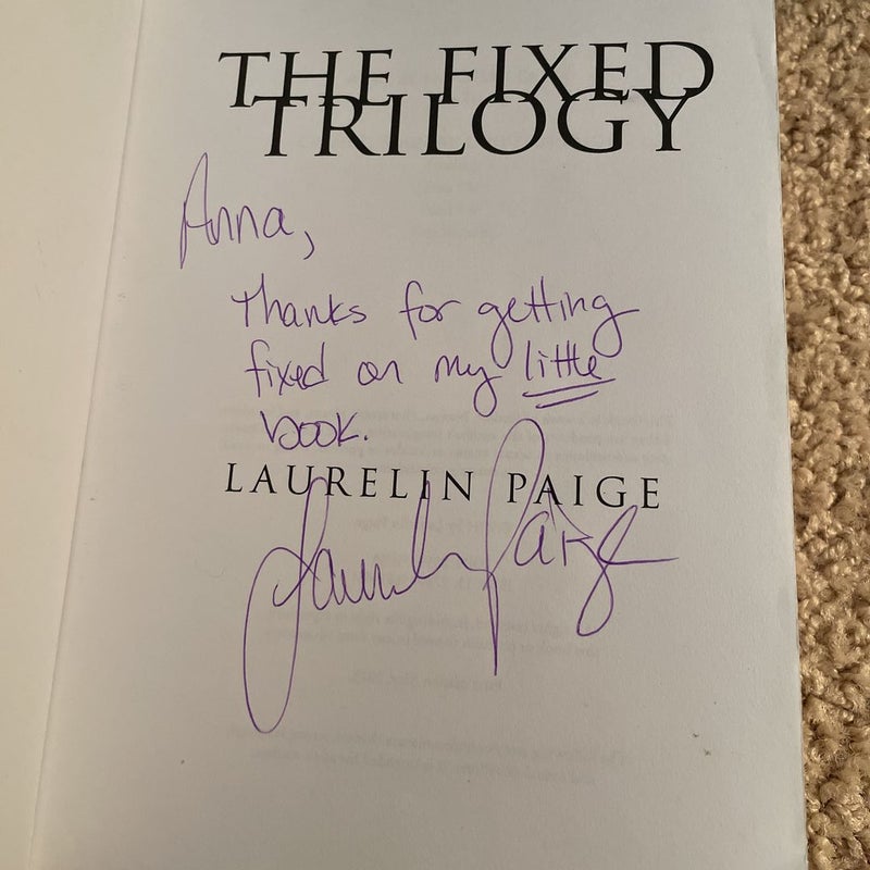 The Fixed Trilogy (original cover signed by the author)