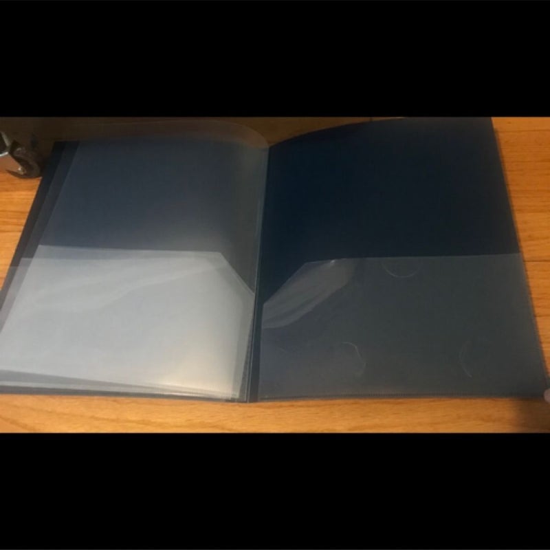 Navy Blue 6-Pocket Multi-Pocket Plastic Folder Book