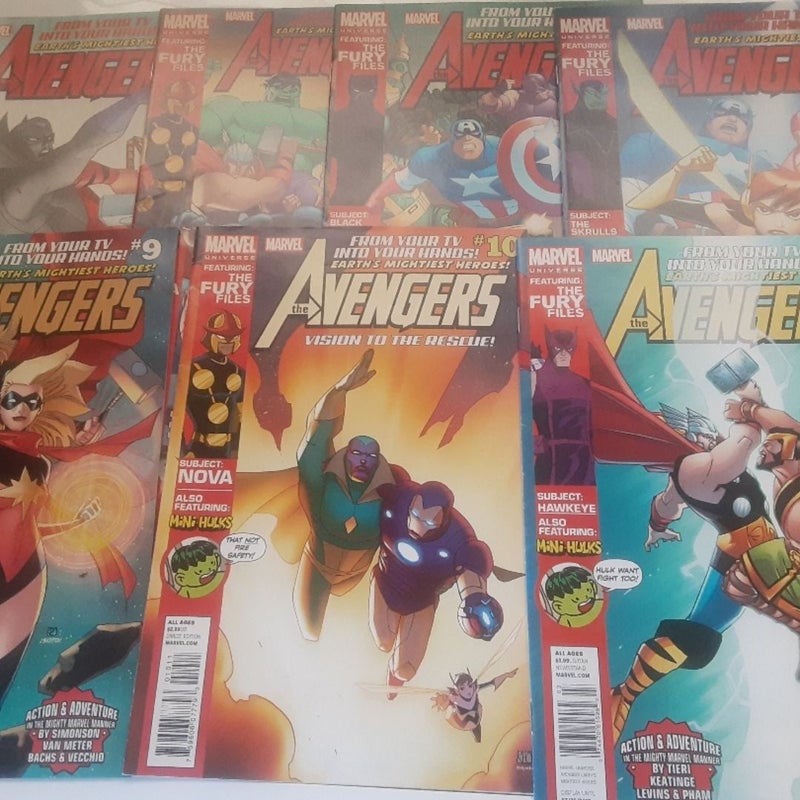 Marvel Universe Avengers Earths Mightiest Heroes comic lot 2,3,6,7,9,10,11