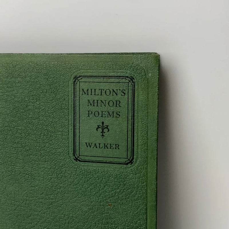 Milton’s Minor Poems