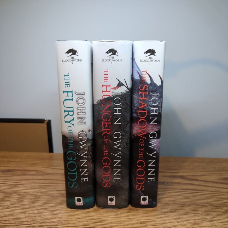 The Shadow of the Gods trilogy (Shadow, Hunger, and Fury)