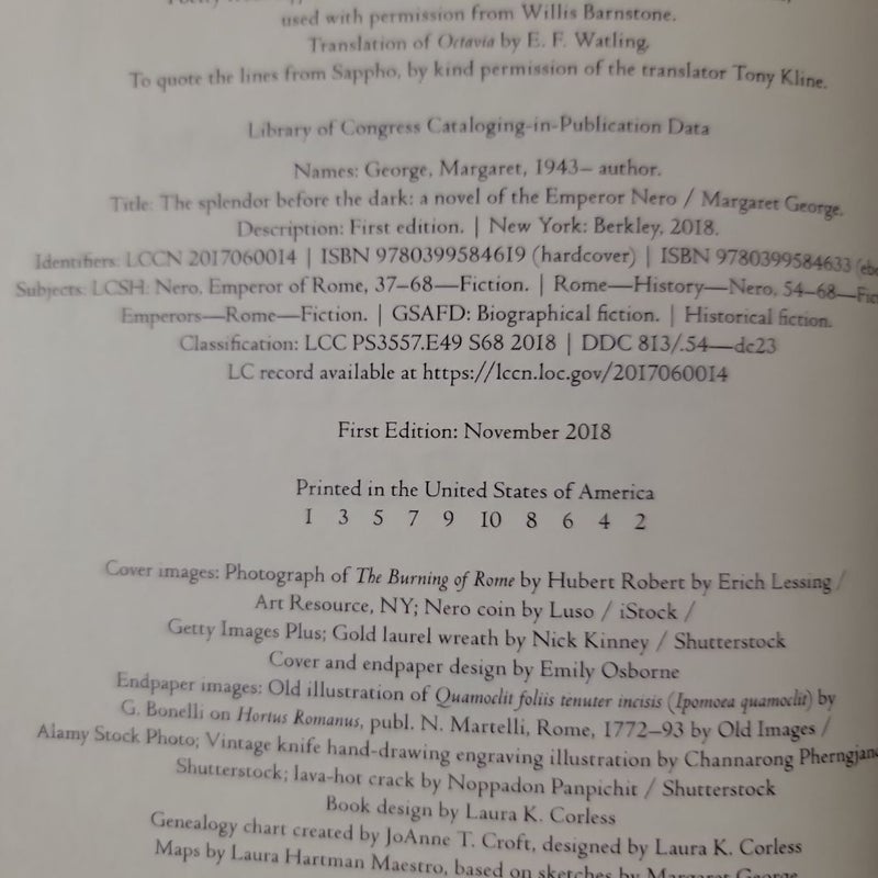 The Splendor Before the Dark (First Edition)